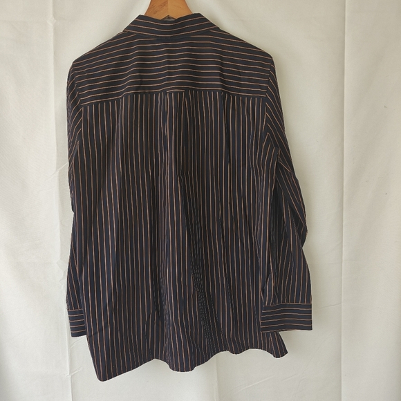 Lafayette 148 Striped Cotton Button Up Long Sleeve Shirt Size Small Women's - Picture 8 of 10
